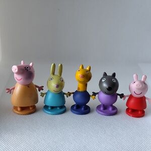 4/$50⭐️Peppa Pig and friends toy figures cake toppers lot of 5